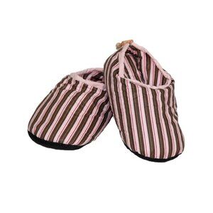 NWT CiccaBella Down Comfor Toes Slippers Pink / Bown – Sz S-M (6-8)
